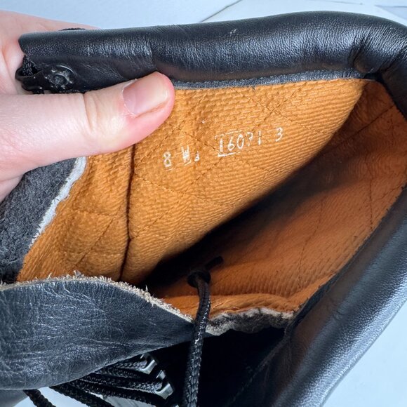 Vintage Military Issue Insulated Cold Weather Combat Boots Mens 8W Black Leather main image 5